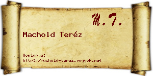 Machold Teréz névjegykártya