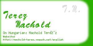 terez machold business card